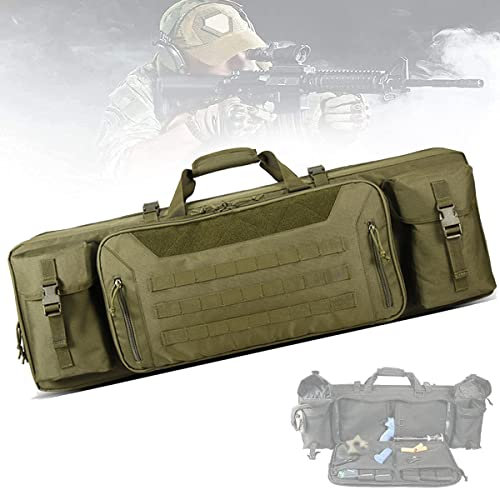 ANSNOW 36/42 Zoll Doppelter Langer Weicher Gewehrkoffer, Taktische Waffentasche, Schusswaffen-Transportkoffer, Karabiner-Waffenkoffer-Rucksack Für Jagd, Reichweite, Sport, Transport, Einfach Zu Tran