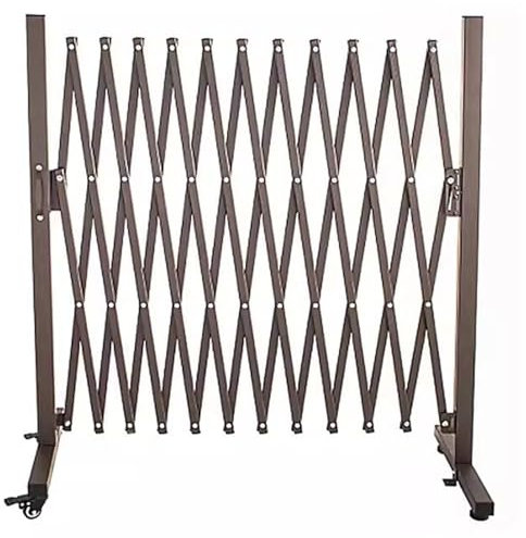 Clôture de jardin décorative autoportante en aluminium – Clôture de jardin extensible avec roue – Barrière d'animaux pour chien