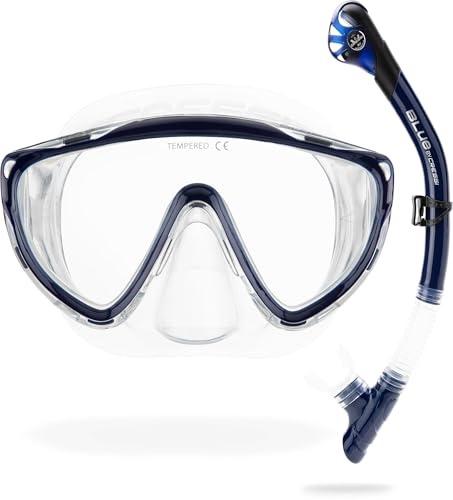 CRESSI Tino & Scilla - Combo Set Maske Tino und Schnorchel Scilla, Tauchen und Snorkeln, Einheitsgröße, Erwachsene
