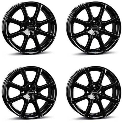 4x Borbet Felgen LV4 5.5x15 ET45 4x100 black glossy kompatibel mit Renault Clio Grand Modus
