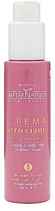 Maternatura, Crema Arricciante Capelli Mossi ai Fiori d'Arancio: Nutre e Sostiene le Onde, Contrasta il Crespo e Resistente all'Umidità, Bio Beauty Routine Capelli Mossi, Made in Italy - 100 ml
