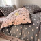 Nayoroom Bettwäsche 200x200 Rosa Schwarz Herzen Bettbezug Set 3teilig Pink Herz Muster Aesthetic Cute Herzchen Renforce Microfaser Doppelbett Deckenbezug mit Reißverschluss und 2 Kissenbezüge 80x80 cm