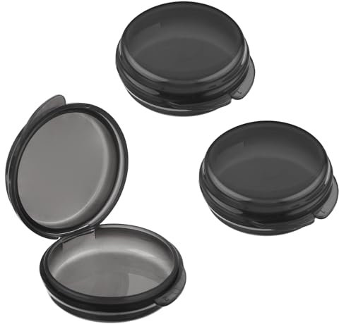 ElevateTech Pillendose 3er-Packung für den täglichen Gebrauch - Mini Reise-Pillenbehälter, Medikamenten-Aufbewahrungsbox (Black)