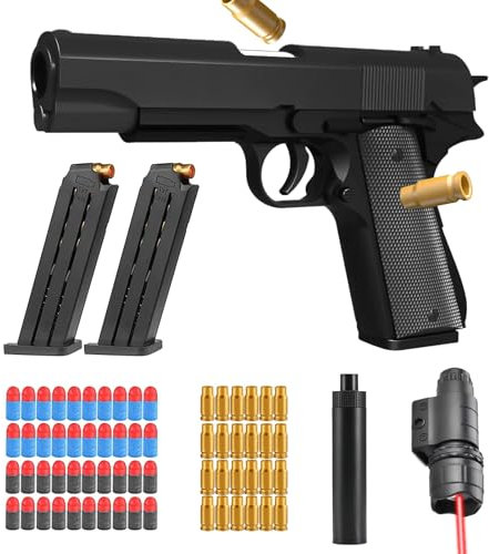 Pistola Giocattolo a Proiettile Morbido,Blaster in Schiuma,Pistole Giocattolo Sparatutto,Giocattolo di Schiuma Blaster,per il Gioco All'interno e All'aperto,Regali di Compleanno per 14+