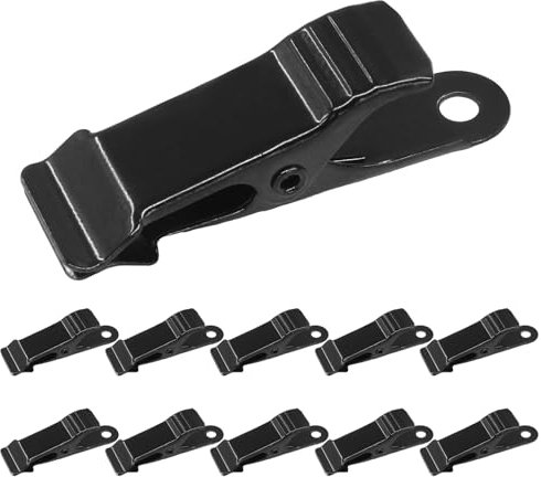 Cjueiom 10Pcs Mini Spring Clamps, Small Alligator Clips 1/2 Inch Wide, Crocodile Clamps Mini Clips for Work Crafts Wire Photo Curtain Crafts, Black
