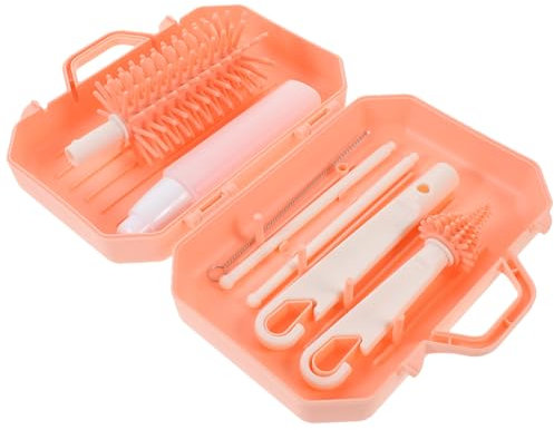 SWOOMEY 1set Spazzole Per Pulizia Bottiglie Biberon Include Spazzola Per Tettarelle Spazzola Per Cannucce Portaoggetti e Stendibottiglie Design Portatile e Facile Da Usare