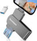 Ruweipan Pendrive para Phone,[Sin App] Memoria Externa 256GB Mini Photo Stick USB 3.0 Transmisión de Alta Velocidad 4 en 1 Pen Drive para Type C-Phone iOS/OTG Smartphone/PC/Laptop,256GB Negro