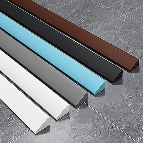 Barrière d'eau de douche pliable 2 m avec bande d'étanchéité - Système de rétention d'eau noir pour baignoire et cuisine - Solution de drainage efficace