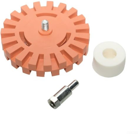 Zilimontt 2 Pack 4-Inch Rubber Wheel Removal Disk Set For Decal Sticker Vinyl Removal,With Drill Adapter,High Speed Compatible Up To 4000 RPM