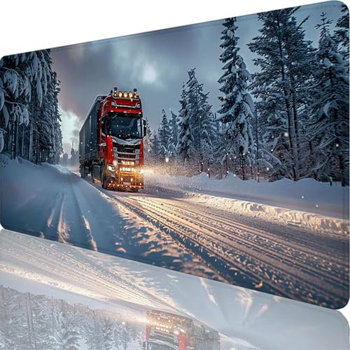 Mauspad Grau Mauspad XXL 1500x800x3 mm XXL Mousepad LKW Mousepad Gaming Zubehör mit Vernähten Kanten Design, Waschbares Mouse Pad Wasserdicht und Langlebig für Maus und Tastatur, Office Deko 38-Xt