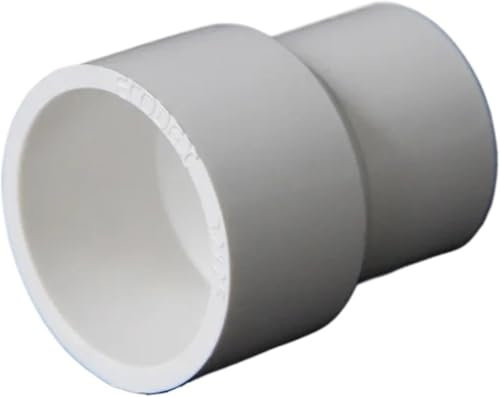 LUbrel Water tube jointer,1pcs 20/25/32/40~200mm White PVC Straight Reducing Connector Water Pipe Fitting Garden Irrigation Water Tube Aquarium Adapter(75-40mm)
