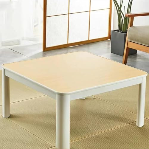 MESCXTY Coffee Desk, Japanese Floor Table, Bed Laptop Desk, Tatami Table, Kotatsu Japanese Heated Table With Heater, Folding Coffee Table, with Temperature Control Knob, for Balcony Backyard Patio
