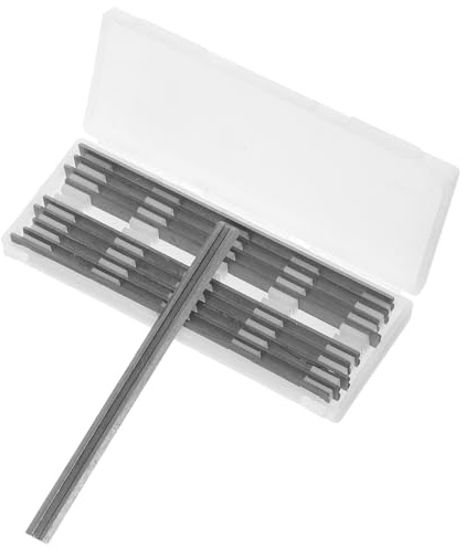 FONDOTIN 10 pezzi Lame per Pialla Elettrica in Acciaio Hss Alta Velocità Coltelli Sostitutivi Affilati per Utensili da Lavoro del Legno Accessori per Pialle Elettriche Manuali Banco