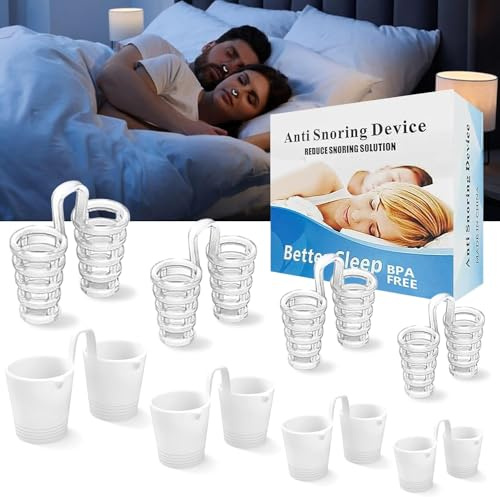 Schnarchstopper, 8PCS Anti Schnarch Nasenclip, gegen Schnarchen Nase Dilator Anti Snoring Verhindern Nasenklammer Schnarchen Stopper, Möglich bessere Atmung (transparent-8)
