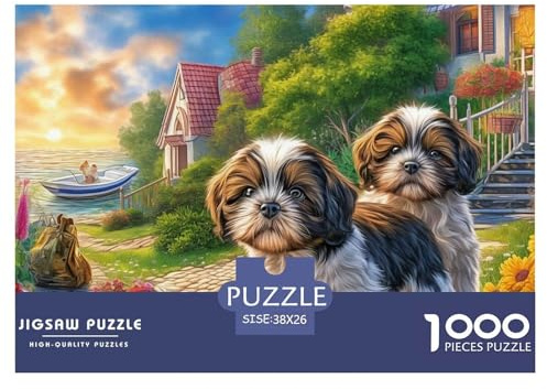 Shih Tzu 1000 Teile 1000 Teile Kinder Geschenk Erwachsene Kinder Home Dekoration Impossible Game 38x26cm/1000pcs
