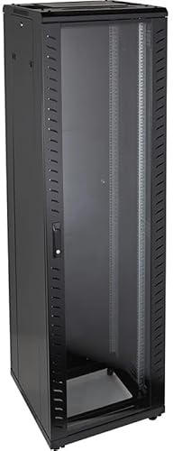 42U 19 Floor Standing Server Cabinet 600mm Wide x 1000mm Deep x 2054mm High – Network Rack Data Cabinet with Lockable Doors, Fan PDU & Shelf Included – IT Server Rack Enclosure