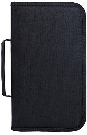 Fasmov 128 Disc CD/DVD Binder DVD Portable Wallet Case Holder CD Organizer Protective DVD Storage, Black