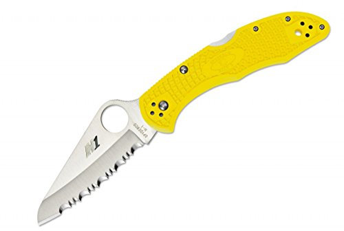 Spyderco Salt 2 Yellow Serrated Taschenmesser Gelb, Klingenlänge: 7,6 cm, 01SP231
