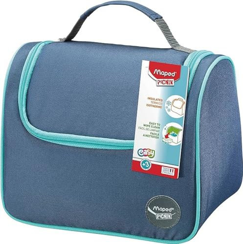Maped Picnik Origins - Lunch bag Sac à Déjeuner Isotherme pour Enfants avec Anse de Transport - Facile à nettoyer - Bleu