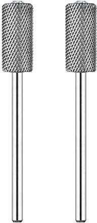JCMASTER® 2x Premium Nagelfräser Aufsatz Set 2.35mm zylinder Bits Acryl Gelnägel Nagelmodellagen Maniküre, Pediküre, Hornhaut Schleifkörper, inkl 2x Halterungen, medium