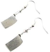 Butcher Knife Dangle Earrings,meat Cleaver Knife,chopper Knife,zombie Weapon,funny Horror Scary Geeky Earrings