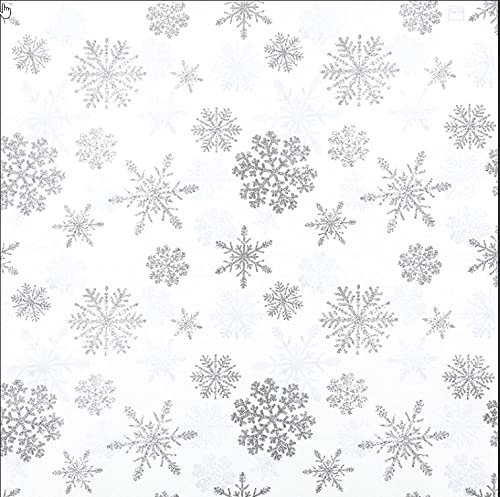 20 Servietten Schneeflocken Schneeflocken Winter Weihnachten 33x33 cm Schneeflocken Silber