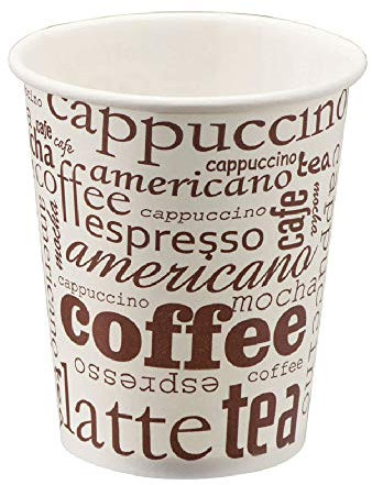 TELEVASO 1000 Vasos Desechables 237 ML Cafe Vasos Carton Desechables para Cafe, Vasos ecologicos Reutilizables Bebidas Calientes, te, Leche, Resistentes al Calor, Capacidad