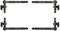 KOTARBAU® Penture Équerre 800 x 300 mm avec Gond 2 Paires Charnière d'Angle Charnière de Porte Charnière de Fenêtre Noire Enduite de Poudre Quincaillerie de Construction