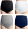Mama Cotton High Waist Maternity Panties Ropa Interior, Estilos clásicos de Cintura Alta, Multicolor, Paquete de 4, 3XL (Pack de 4) para Mujer