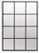 Antic by Casa Chic Schwarzer Metall Fenster Wandsppiegel - 90 x 60 cm Spiegel - Vintage Metallrahmen - Schwarz