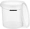 BenBow Cubo con Tapa 20l Transparente 1x 20 litros - Seguro para los Alimentos, Estable, hermético, a Prueba de Fugas - contenedor de Almacenamiento de plástico, con asa de Metal - vacío