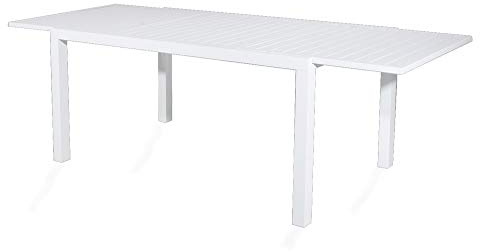 VERDELOOK Tisch ausziehbar von 200 bis 300 cm Linie Sardinien weiß 200/300 x 100 x 74 cm
