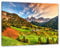 Pixxprint Herbstliche Landschaft in den Dolomiten, Größe: 100x70cm, Leinwandbild, fertig gespannt, Wandbild, Dekoration, Kunstdruck, kein Poster