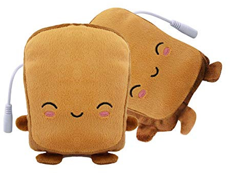 Nette Toast Form USB Heizung Warme Handschuh Winter Halb Tragbare Fingerlose Handwärmer, Smiley, 33