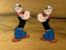 #809 / 2X Popeye Aufkleber je ca. 10 x 5,5 cm Auto Tuning Sticker Seite Scheibe Vintage Retro Oldtimer Oldschool Comic Fun