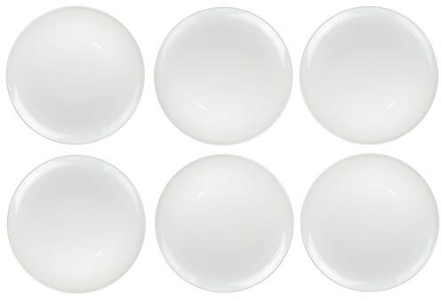 Acoroc Pizzateller Ø 32cm oder Pastateller Ø 28,5cm in Weiß oder Schwarz - 2er, 4er oder 6er Sets - Spülmaschinenfest Mikrowellengeeignet (Pizza Ø 32cm - Weiß, 6 Stück)