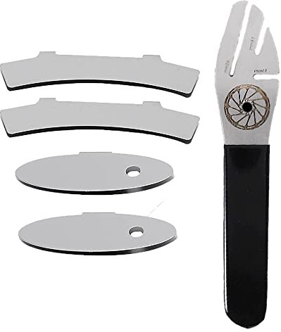 Tiamu Fahrrad Bremsscheiben Einsteller, Scheibenbremse Abstandshalter, Fahrrad-Scheibenbrems-Korrekturschlüssel, Spaltregler, Rostfreier Stahl Disc Brake Richtwerkzeug, Fahrradwerkzeug
