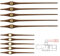 EXCEART Uhrzeiger Holz Uhrwerk Ersatz Kit DIY Maximal Zifferblatt Mechanismus Reparatur Werkzeug Pendeluhr Bewegung Kit für DIY Wanduhr Handwerk 12 Zoll 5 Sets