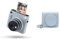INSTAX Square SQ1 Glacier Blue + SQ1 Kameratasche Gletscherblau, 70100148600