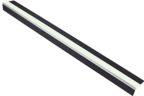 AnTina TAPES® Treppen-Kanten-Profil Thin Line 50 mm, Kanten-Schutz-Profil mit Antirutsch-Beschichtung für Treppen & Stufen, Alu-Dibond, 5x100cm, schwarz + nachleuchtend + schwarz