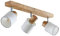 Lindby Deckenlampe Holz Textil, Stoff Deckenleuchte Deckenstrahler drehbar und schwenkbar 3x E14 ohne Leuchtmittel Deckenspot Wohnzimmerlampe