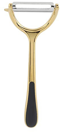 Kitchen Peeler, Zinc Alloy Fruit Vegetable Peeler Carrot Potato Peeling Tool with Ergonomic Non-Slip Handle for Home Kitchen(Gold)