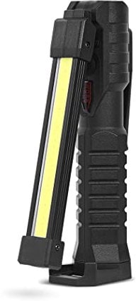 Vagocom LED Rechargeable Torch Inspection Lamp, Super Bright Flashlight Portable Battery Powered Work Light Tool with Magnetic Base 3 Color Light for Mechanic,Camping,Christmas,Men Gift(1 Pack)