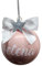 Palla per Albero Di Natale IN VETRO Rosa 10CM Personalizzata pallina con Nome o Scritta DECORAZIONE NATALIZIA