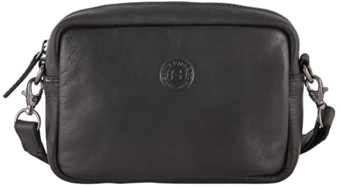 Sattlers & Co. Umhängetasche The Barn Mani Handbag | verstärkter Boden | abnehmbarer und längenverstellbarer Schulterriemen | Hauptfach schließt mit Reißverschluss (schwarz)