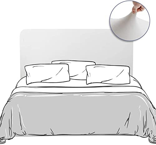 Lydevo Bett Kopfteil Hussen Bettkopfteil Bezug Stretch Dehnbare Bettkopfteil Weicher Staubdicht Samtstoff Kopfteil Schonbezug Protektor Kopfteilbezug für Gepolsterte Kopfteil 180cm-200cm,Samt/Weiß