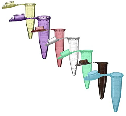 MUHWA 300 PCS Polypropylene Graduated Microcentrifuge Tubes with Snap Cap, 1.5ML Micro Test Tubes Conical Microtube Sample Vial for Laboratory (Assorted Colors)