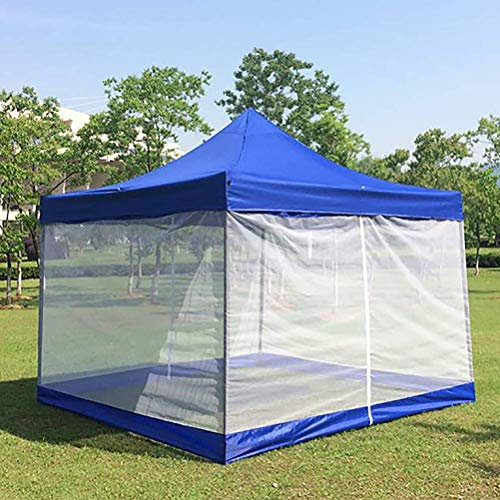 3 x 3 m großer Pop-Up-Pavillon – mit 4-seitigem Moskitonetz – professionell, wasserdicht an der Oberseite – für Garten, Camping, Hochzeit, Grillpartys