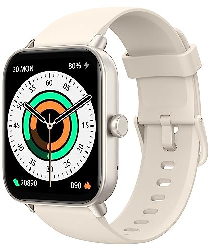 KALINCO Smartwatch für Damen Herren, Fitnessuhr 1.8 Zoll mit Telefonfunktion, Fitness Tracker Alexa Voice IP68 Wasserdicht,SpO2 Schlafmonitor Schrittzähler,Ganztägige Stresserkennung 100+ Sportmodi