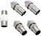 Qiuyan 5pcs Aerial Connectors 2x Female and 2x Male TV Cable Connectors 1x Female to Female TV Antenna Coaxial Coupler F Connector Adaptor Coax RF Cable Aerial Plug